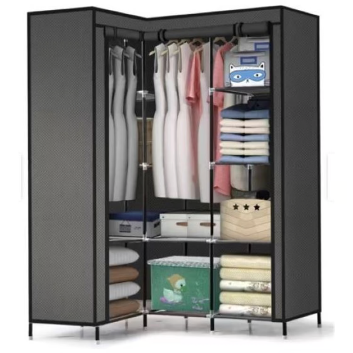 Armario ropero esquinero en tela pd-35